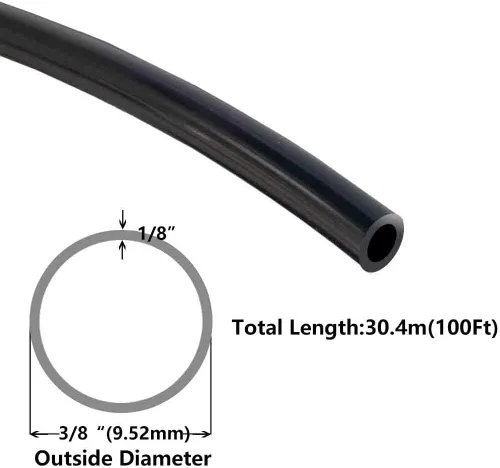 Miniatura 2 de Beduan - Tubo de nylon neumático de 3/8" OD, 100 pies, SAEJ844; manguera de línea de aire de nylon para sistema de frenos de aire o transferencia
