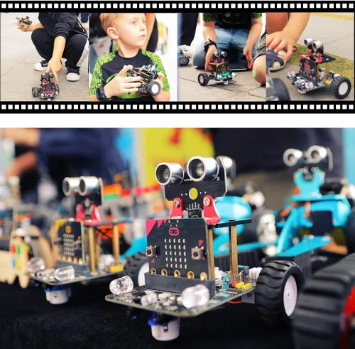 Miniatura 2 de Yahboom Microbit V2 Coding Smart Robotics Toys DIY STEM Science Education RC Kit de coche para niños de 10 años en adelante, compatible con BBC