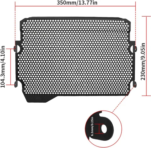 Miniatura 5 de MT07 2024 - Protector de radiador de motocicleta compatible con MT-07 2018-2023-2024 FZ-07 FZ07 2018-2020 YZF-R7 2022-2023-2024-2025-2026