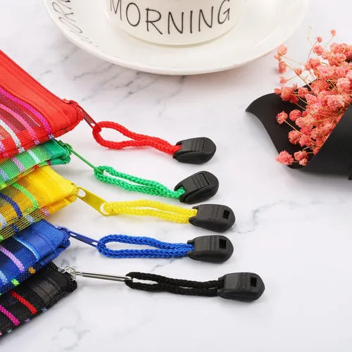 Miniatura 2 de HESTYA 10 piezas de bolsas de malla con cremallera para organizar, 5 tamaños, 5 colores, bolsas grandes y pequeñas a granel, monedero
