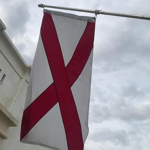 Miniatura 2 de Bandera del estado de Alabama de 3 x 5 pies para exteriores, doble cara, 3 capas, poliéster, AL Alabama, banderas con 2 ojales de latón