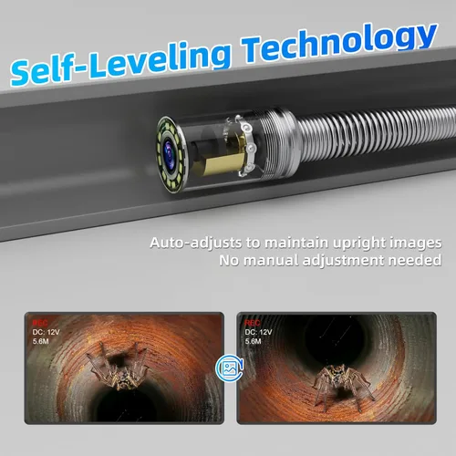 Miniatura 5 de Sanyipace Cámara de Alcantarillado con Localizador de Tuberías, Cable de 7mm/0.28pulgadas, 512Hz, Pantalla IPS de 10.1", Tarjeta de 32GB, Cámara