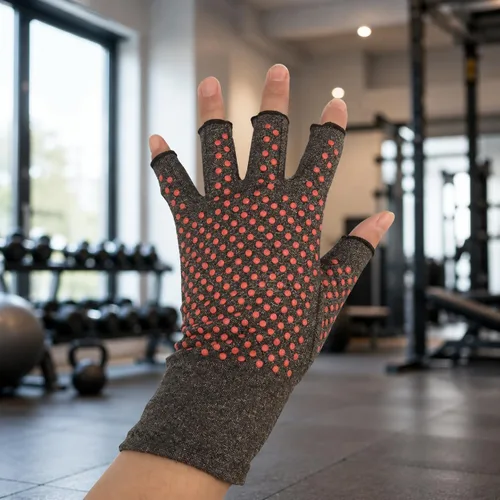 Miniatura 9 de Guantes de artritis – Compresión sin dedos para aliviar el dolor de las articulaciones, guantes de mano cálidos para túnel carpiano para mujeres