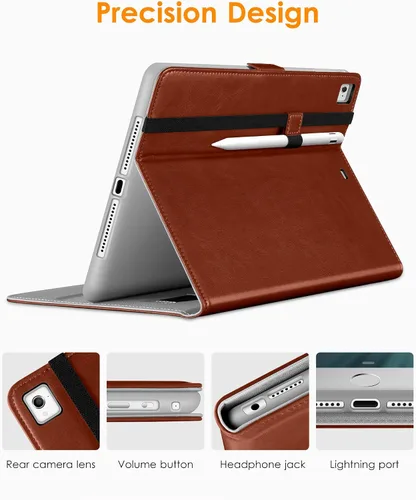 Miniatura 3 de DTTO para iPad de 9.7 pulgadas 5ª/6ª generación 2018/2017, funda con soporte para Apple Pencil, funda de cuero premium tipo folio con soporte