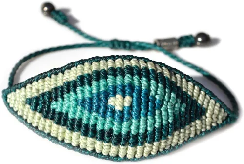 Miniatura 45 de Rumi Sumaq Pulsera de cuerda náutica para hombres, mujeres y niños - Resistente al agua, con nudo manual ajustable - Estilos de mapa de la isla