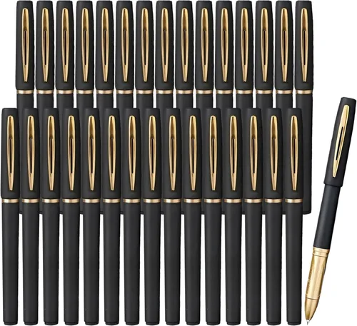 Juego de 30 bolígrafos de gel de punta fina, tinta negra, de escritura suave, bolígrafos de gel con rodillo de 0.7 mm, para oficina, para la
