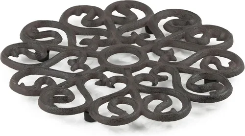 Miniatura 9 de GASARÉ, Salvamanteles de hierro fundido para platos calientes, ollas y sartenes, salvamanteles de metal, diseño victoriano, tapas de patas de goma