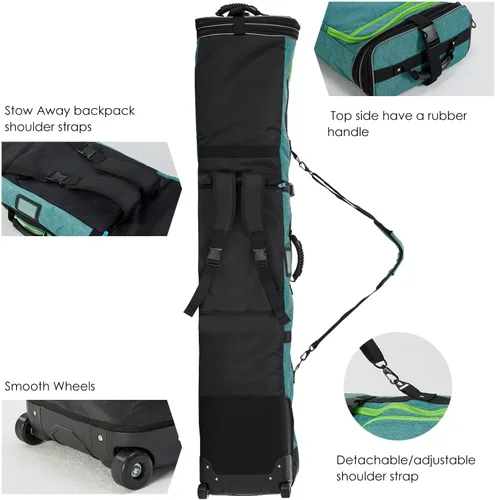 Miniatura 5 de Bolsa de snowboard con ruedas XCMAN de longitud ajustable