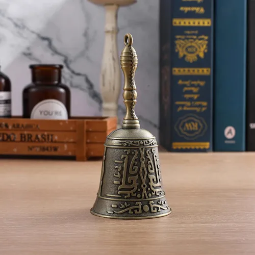 Miniatura 3 de Campana de llamada de latón macizo súper fuerte para tocar en la boda, campanas de mano de nuevo estilo para personas mayores, campanas de mano