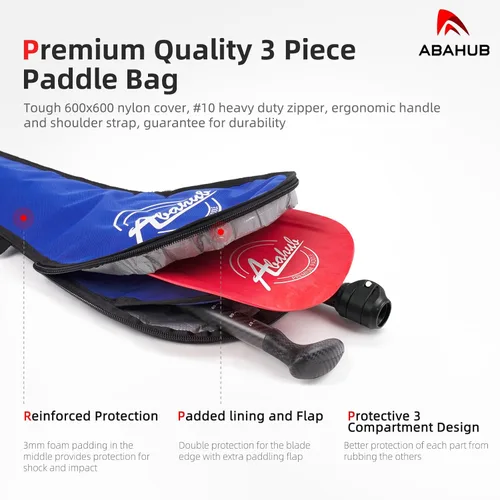 Miniatura 6 de Abahub Paletas de SUP de fibra de carbono, 1 sección de 3 secciones ajustables de 67 a 86 pulgadas, eje de fibra de carbono, remos ligeros para Eje