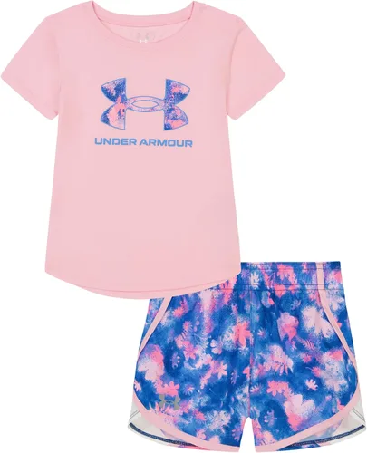 Miniatura 8 de Under Armour baby-girls Short Sleeve Shirt and Shorts Set, Durable Stretch and Lightweight