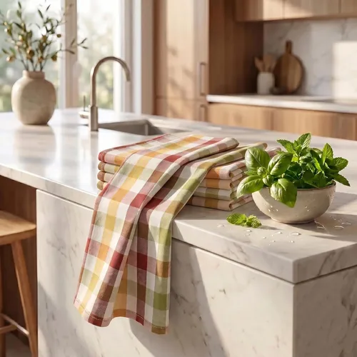 Miniatura 6 de Urban Villa Toallas de cocina 100% algodón Paños de cocina para la cocina (Juego de 6) Paños de 20”x30” Altamente absorbentes Juego de lino de 037