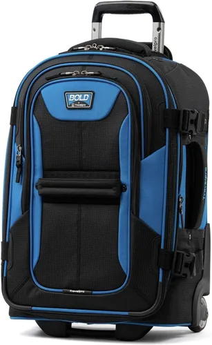 Miniatura 2 de Travelpro Luggage Bold - Rollaboard expandible de 22", AzulNegro, Maleta vertical enrollable expandible Bold Softside