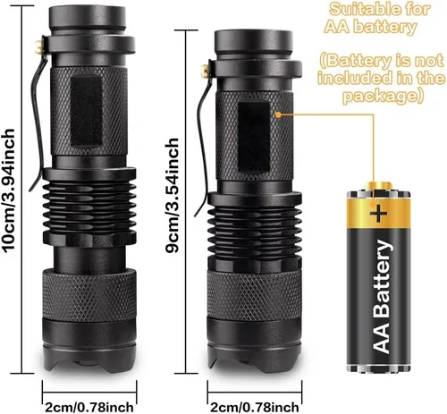 Miniatura 4 de Paquete de 3 linternas LED rojas de un solo modo linterna de luz roja de un modo de luz nocturna con zoom para astronomía, aviación y observación