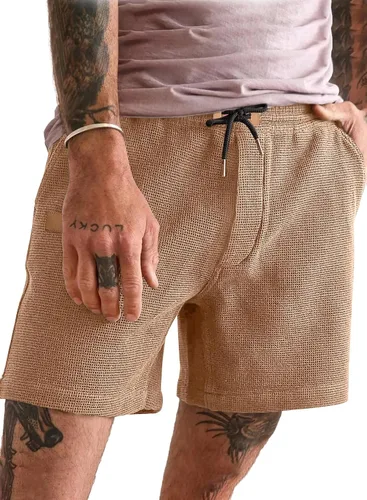Miniatura 18 de JMIERR pantalones cortos casuales de 5"/ 7" para hombre, con cintura elástica de estilo gofrado, cordón de ajuste, pantalones cortos
