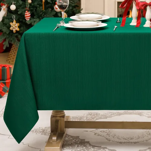 Miniatura 15 de Softalker Mantel rectangular de jacquard - Fundas de mesa de damasco geométrico, impermeables, resistentes a las manchas, lavables, de poliéster
