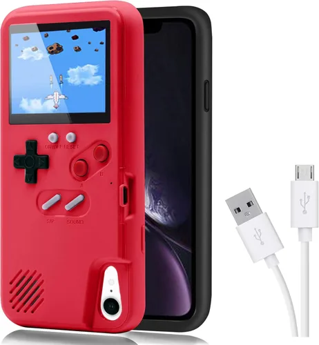 Miniatura 21 de Funda de consola de juegos para iPhone, funda protectora retro autoalimentada con 36 juegos pequeños, pantalla a todo color, funda de videojuegos
