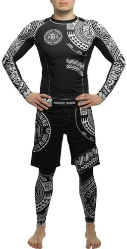 Miniatura 5 de Hardcore Training Pantalones de compresión para hombre, mallas de entrenamiento, capa base, boxeo, correr, muay thai, MMA, no Gi BJJ