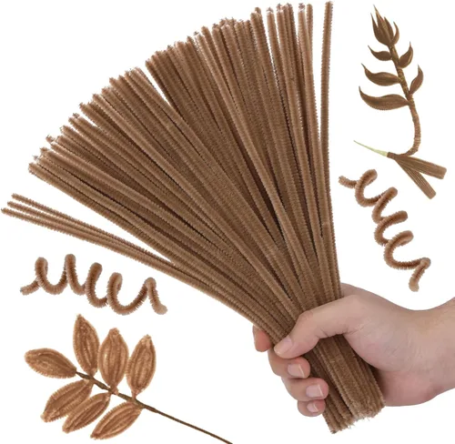 Miniatura 22 de Hssugi Limpiapipas plateadas, 100 piezas de limpiadores de pipas para manualidades, limpiadores de pipas dorados con purpurina a granel