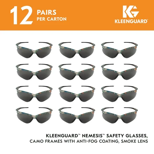 Miniatura 2 de Jackson Safety Nemesis anteojos de seguridad, lentes antiniebla y para humo con marco de camuflaje, paquete de de 12, 12
