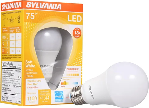 Miniatura 13 de Sylvania Ultra - Bombilla LED equivalente a 60 W A19, eficiente 9 W, base media, regulable, acabado esmerilado, 800 lúmenes, blanco brillante