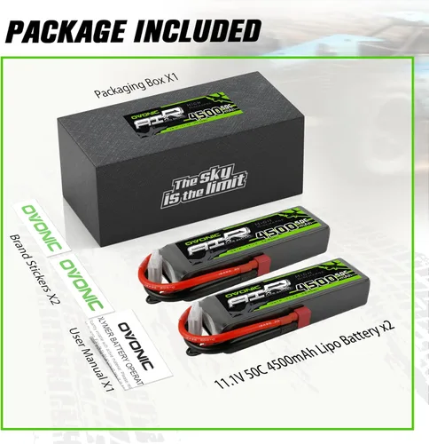 Miniatura 6 de OVONIC 3S Lipo Battery 50C 4500mAh 11.1V Lipo Batería con conector T estilo Dean para RC coche, camión, barco, avión, helicóptero, cuadricóptero