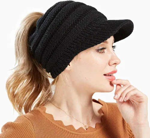 Miniatura 3 de VIVIPA - Gorro de invierno para mujer, diseño de cola de caballo