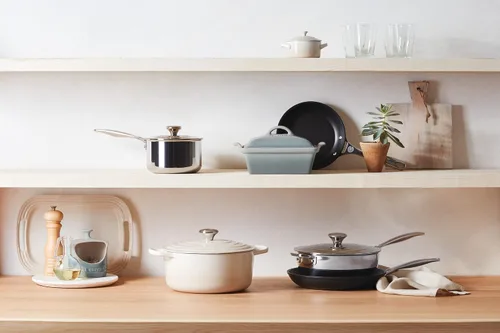 Miniatura 5 de Le Creuset Cacerola cuadrada cubierta de gres Heritage, 2.36L (9"), Sal Marina Sea Salt