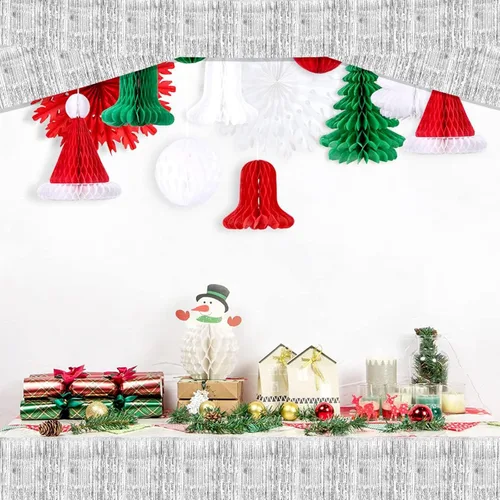 Miniatura 7 de Paquete de 10 guirnaldas de flecos de papel de aluminio plateado de 10 pies con serpentinas metálicas de oropel para colgar en la pared, telón