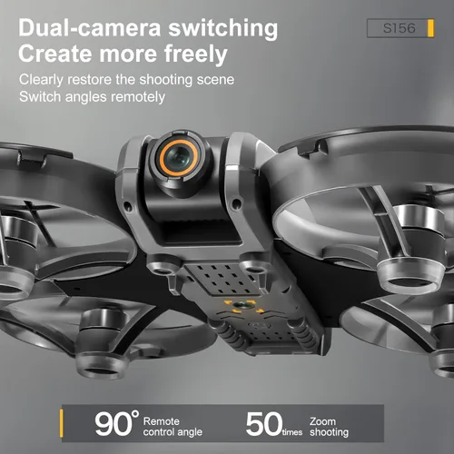 Miniatura 5 de Drone RC con cámara dual HD para adultos, drones FPV con pantalla HD en el controlador, motor sin escobillas, posicionamiento de flujo óptico, modo