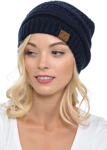Miniatura 185 de C.C Trendy Warm Chunky Soft Stretch Cable Knit Beanie