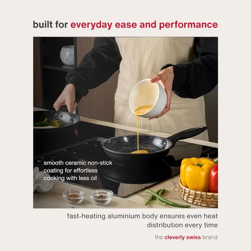 Miniatura 4 de Zyliss Ultimate Ceramic Cookware - Sartén antiadherente para una preparación saludable de comidas, de calentamiento rápido y fácil de limpiar