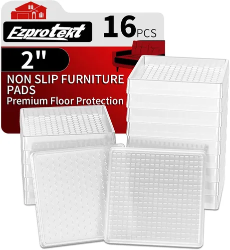 Miniatura 18 de Ezprotekt Almohadillas Antideslizantes para Muebles, 8 Piezas de 2" Copas de Ruedas de Goma, Posavasos Antideslizantes para Muebles en Pisos