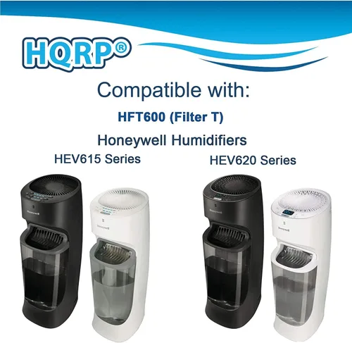 Miniatura 3 de HQRP Paquete de 2 filtros de mecha T compatibles con Honeywell HFT600/HFT600PDQ de repuesto para humidificadores Honeywell HEV615 HEV620 HEV600