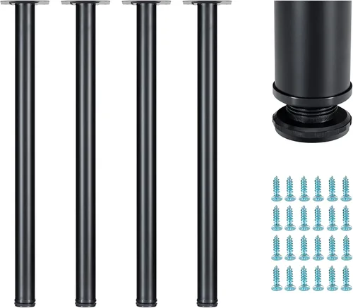 Miniatura 9 de WUHUANGKAKA - Patas de mesa de 16 pulgadas, patas de escritorio de metal ajustables, adecuadas para patas de muebles de bricolaje, escritorio