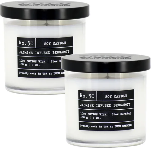 Miniatura 17 de Lulu Candles Sweet Pea, Jasmine & Apple Vela perfumada en tarro de soja de lujo Vertida a mano en los Estados Unidos Altamente perfumada