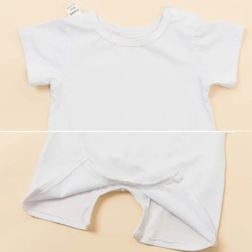 Miniatura 2 de JYHOPE Mono divertido estampado de letras recién nacido bebé Snapsuit