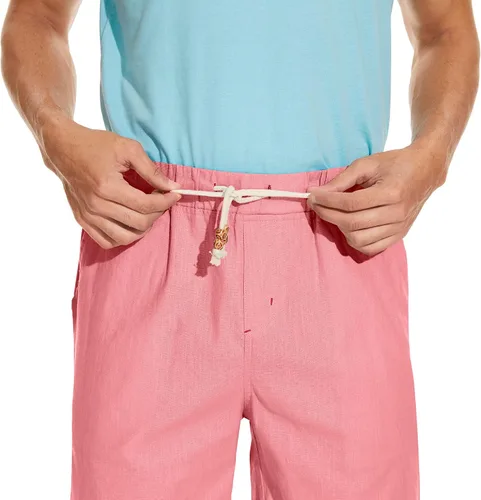 Miniatura 3 de Boisouey - Pantalones cortos de verano para hombre, de lino, estilo informal