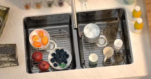 Miniatura 2 de Rejilla para fregadero de cocina, protectores de fregadero de acero inoxidable, rejilla inferior de fregadero para fregadero de tazón individual