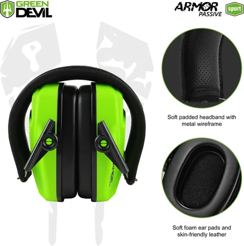 Miniatura 3 de GREEN DEVIL Reducción de ruido Protección auditiva Orejeras de seguridad pasiva Auriculares delgados para disparar rango de pistola Lima