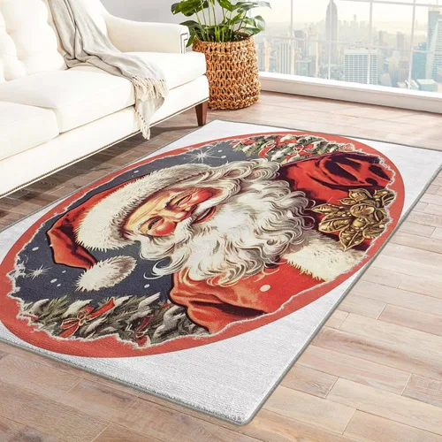 Miniatura 45 de Alfombra de oso de 2 x 3 pies, alfombra de Navidad para entrada, sala de estar, dormitorio, alfombra de animales salvajes, decoración de habitación