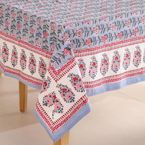 Miniatura 7 de Funda de mesa impresa a mano con diseño exquisito, tela de algodón premium, perfecta para comedor y decoración, mantel de mesa
