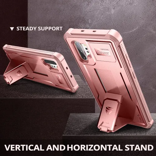 Miniatura 4 de Dexnor Funda para Samsung Galaxy Note 10+ Plus, [Protector de Pantalla y Soporte Integrados] Protección de Grado Militar Pesado a Prueba de Golpes