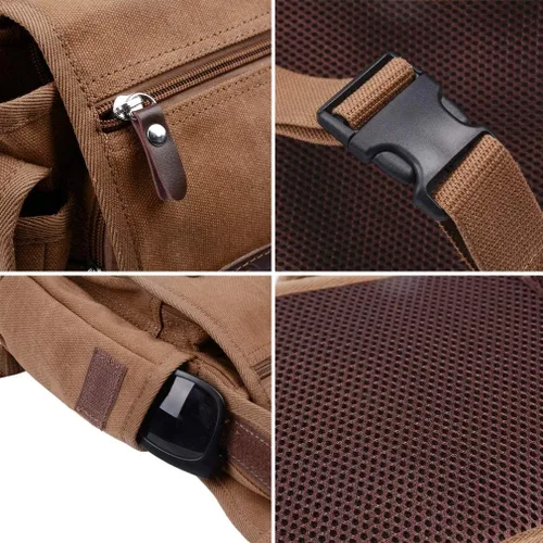 Miniatura 2 de Riñonera de lona para hombres y mujeres, bolsa táctica militar para motocicleta, ciclismo, senderismo, camping, viajes al aire libre, bolsa cruzada