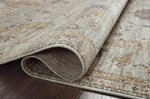 Miniatura 8 de Loloi Magnolia Home de Joanna Gaines Millie Collection MIE-02 Cielo/Oro 7'-10" x 7'-10", 0.25" de altura de la pila, alfombra redonda para área