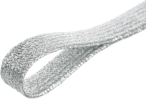 Miniatura 5 de Allegra K Brillantina Brillante Metálico Brillante Brillante Zapatillas Planas Cordones Zapatos Cordones Cuerdas