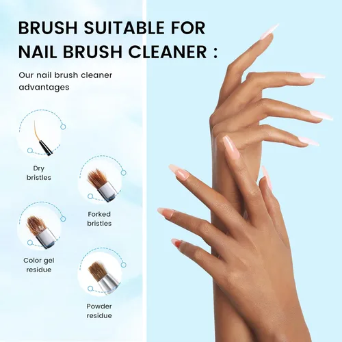 Miniatura 5 de Limpiador de pinceles de uñas de 4.1 fl oz, limpiador de uñas eficiente para uñas de polvo acrílico, limpiador de pinceles profesional para acrílico