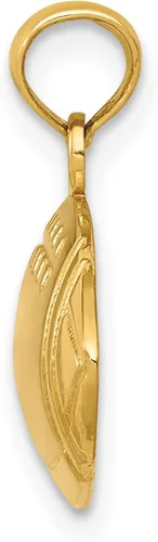Miniatura 2 de Solid 14k Yellow Gold Football Charm - 13mm