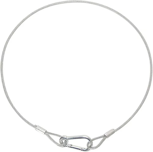 Miniatura 5 de Cable de seguridad para luces de escenario premium, carga de 110 libras y 0.157 in de diámetro, cuerda de seguridad de acero inoxidable de 31.5