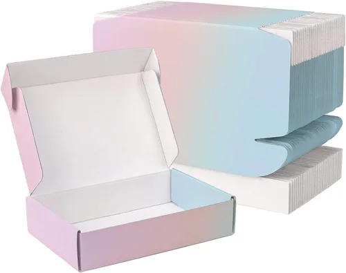 Miniatura 22 de Cajas de envío pequeñas de 6 x 4 x 2 pulgadas para pequeñas empresas, paquete de 30 cajas de correo moradas, caja de embalaje de cartón corrugado